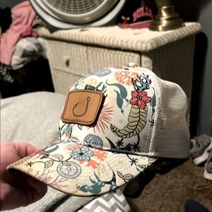 Floral Trucker Hat with Patch